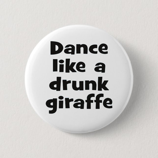 Betrunkene Giraffe bf Button (Vorderseite)