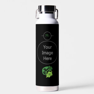 Betrunkene Grüne Chameleon Lizard hangout Trinkflasche