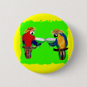 Betrunkene Papageien Button