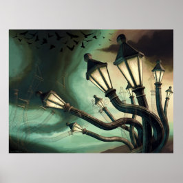 Betrunkene Straßenlampen 2 Poster