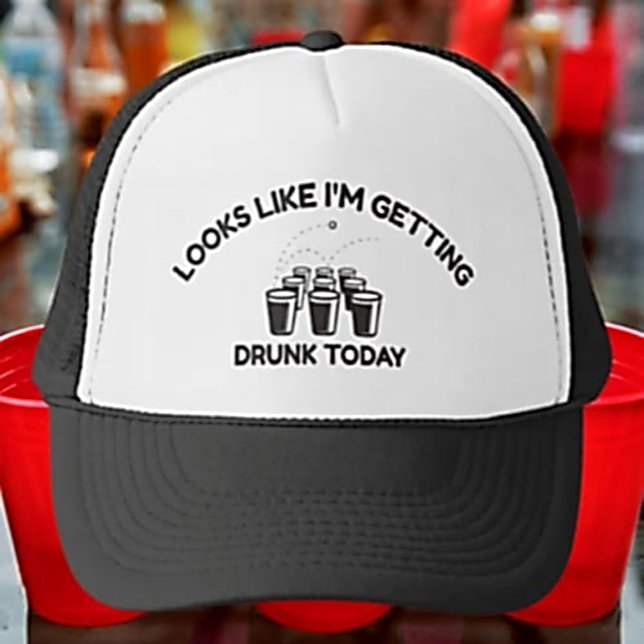Betrunkene Vibes Loading | Beer Pong Life Design Truckerkappe (Von Creator hochgeladen)