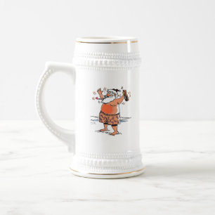 Betrunkener Goldschnitt aus Santa stein Bierglas