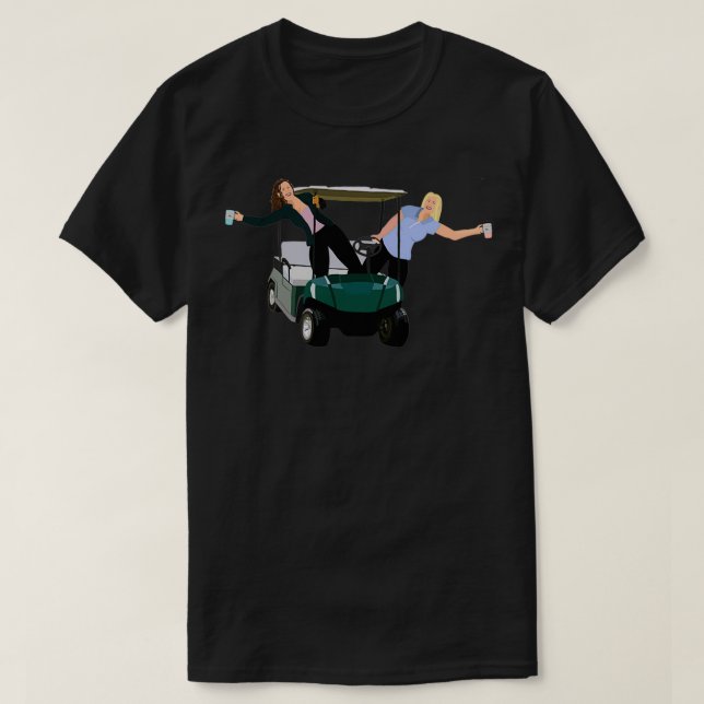 Betrunkener Golfplatz T-Shirt (Design vorne)