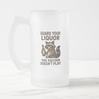 Betrunkener Waschbär Mattglas Bierglas