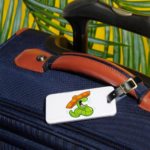 Betrunkener Wurm mit Sombrero-Party Gepäckanhänger