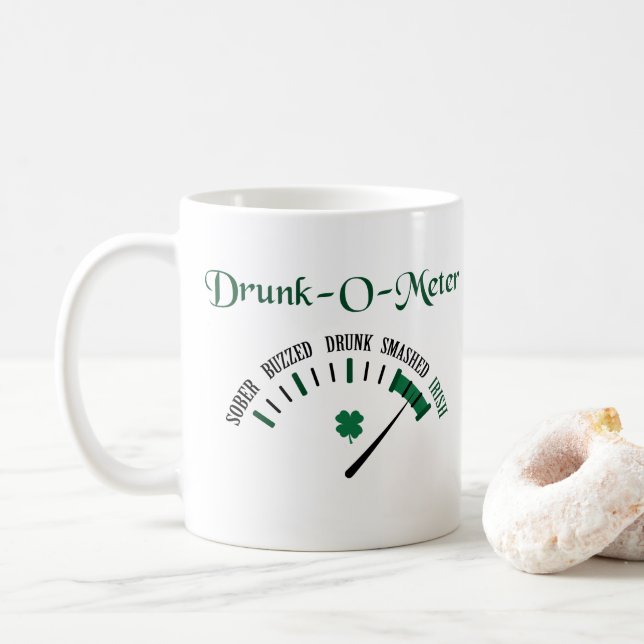 Betrunkener Zähler Kaffeetasse (Mit Donut)