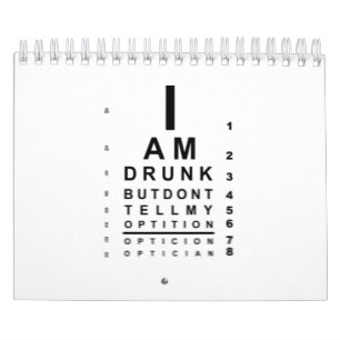 betrunkenes Augendiagramm Kalender