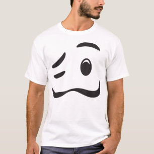 Betrunkenes Crumpled Mouth Woozy Face Halloween Em T-Shirt