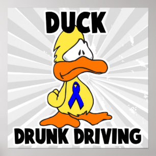 Betrunkenes Duckfahren Poster