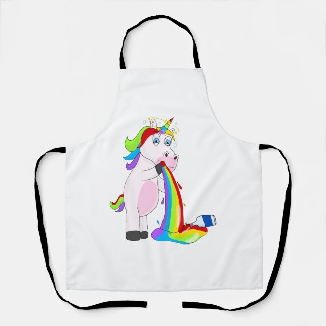 Betrunkenes Einhorn Schürze (Vorderseite)