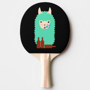 Betrunkenes Emoji Lama Tischtennis Schläger
