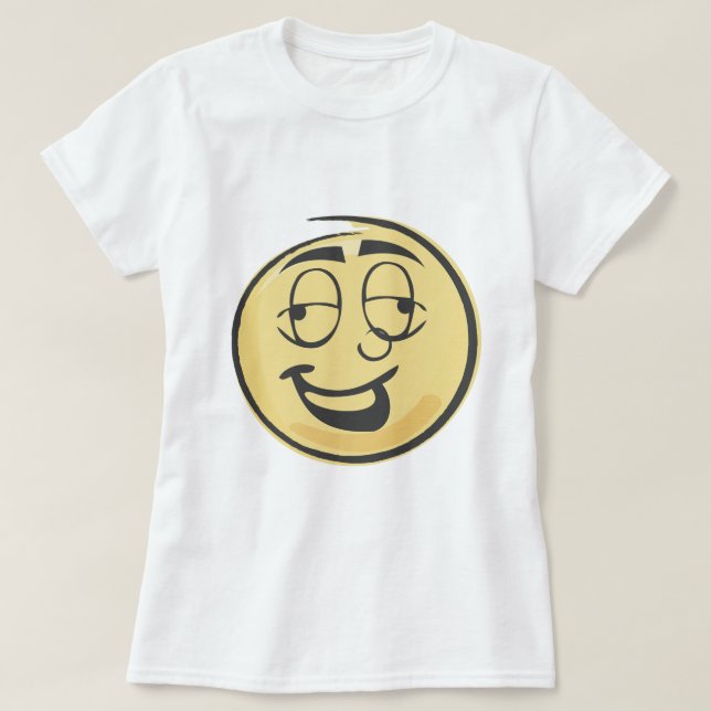 Betrunkenes Retro Emoji T-Shirt (Design vorne)