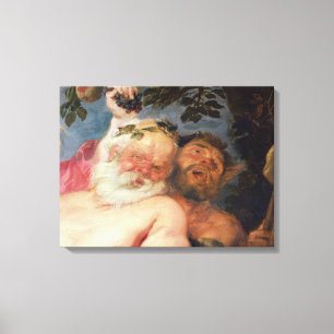 Betrunkenes Silenus gestützt von den Satyrs, Leinwanddruck