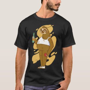 Betrunkenes Sloth Beer Ping-Pong Pullover Hoodie