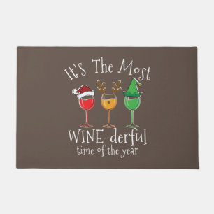 Betrunkenes Weihnachtswein Shirt Xmas Alcohol Paja Fußmatte