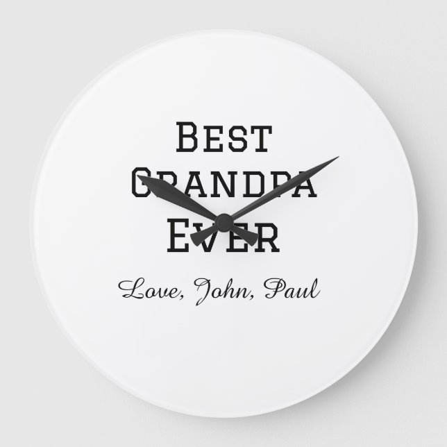 Bets Opa je Großvater gibt einfachen Namen Große Wanduhr (Vorderseite)