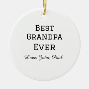 Bets Opa je Großvater gibt einfachen Namen Keramik Ornament