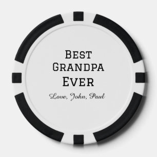 Bets Opa je Großvater gibt einfachen Namen Pokerchips