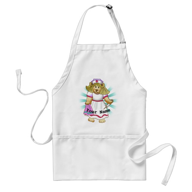 Betsy Bear Nurse custom name Apron Schürze (Vorne)