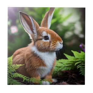 Betsy das braun-weiße Kaninchen, Keramikfliese