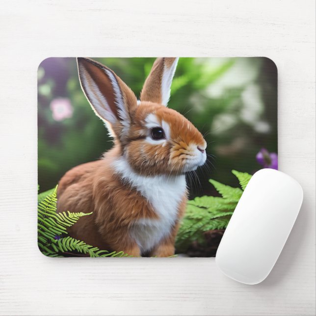 Betsy, das braune und weiße Bunny, Mousepad (Mit Mouse)