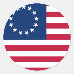 betsy Flagge USA Runder Aufkleber