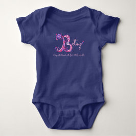 Betsy Girls Name & Bedeutung B Monogramm Babyaufnä Baby Strampler