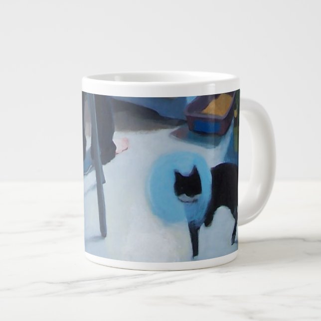 Betsy Katze in der Kegel-Tasse Jumbo-Tasse (Vorderseite Rechts)