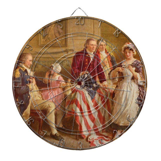 Betsy Ross, 1777 (American History) (USA Patriot) Dartscheibe (vorne)