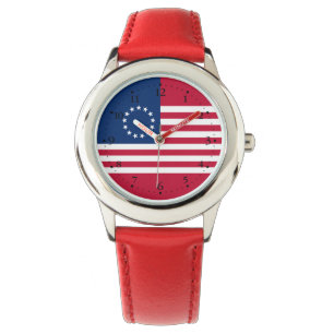 Betsy Ross American Flag Armbanduhr
