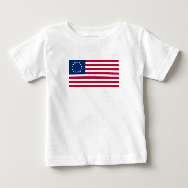 Betsy Ross American Flag Baby T-shirt (Vorderseite)