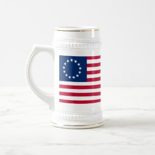 Betsy Ross American Flag Bierglas