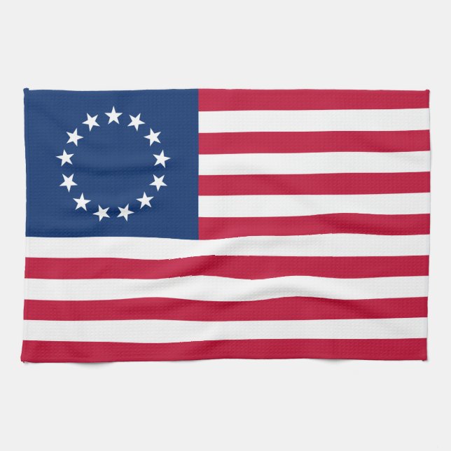 Betsy Ross American Flag Geschirrtuch (Horizontal)