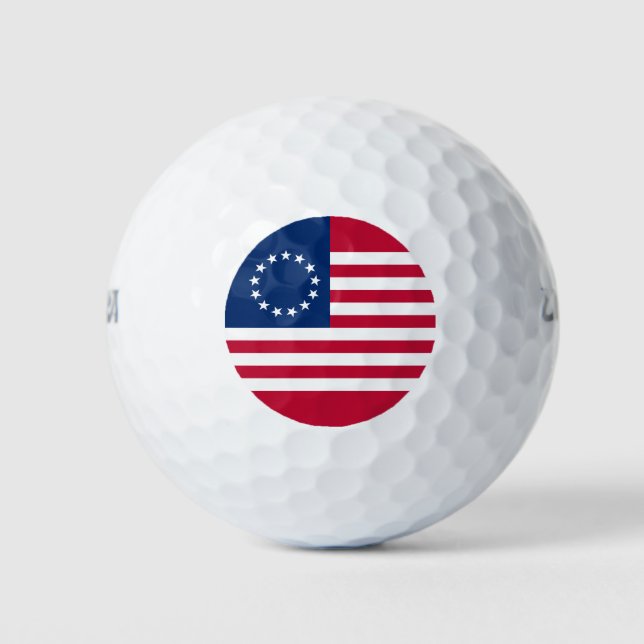 Betsy Ross American Flag Golfball (Vorderseite)