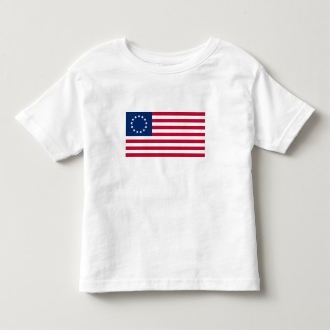 Betsy Ross American Flag Kleinkind T-shirt (Vorderseite)