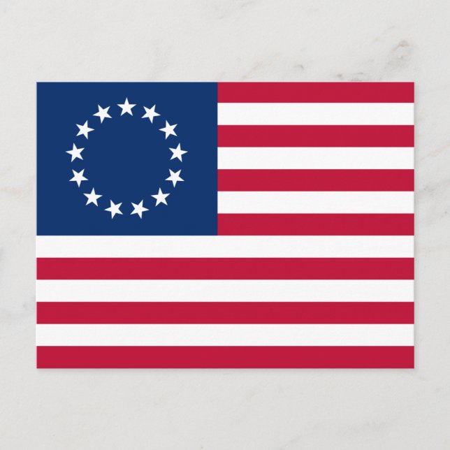 Betsy Ross American Flag Postkarte (Vorderseite)