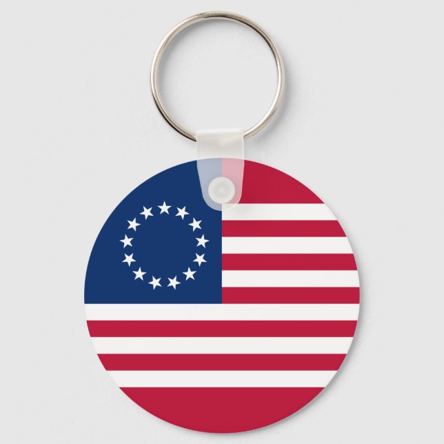 Betsy Ross American Flag Schlüsselanhänger (Vorderseite)