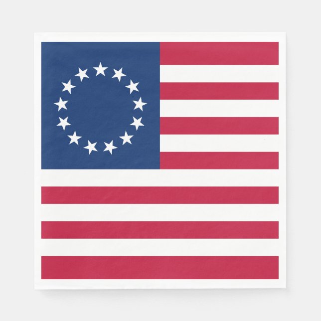 Betsy Ross American Flag Serviette (Vorderseite)