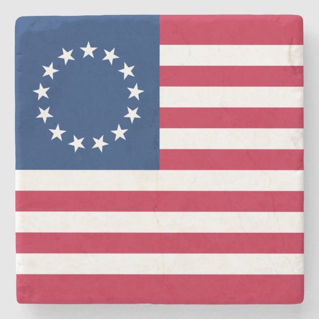 Betsy Ross American Flag Steinuntersetzer (Vorderseite)