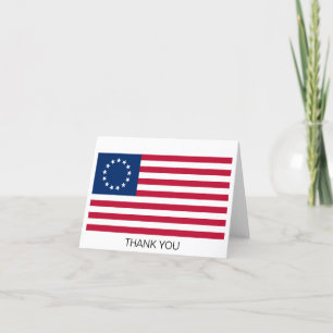Betsy Ross Amerikanische Flagge Dankeskarte