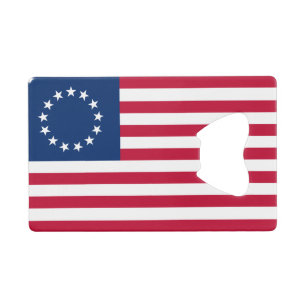Betsy Ross Amerikanische Flagge Geldbeutel Flaschenöffner