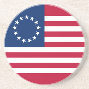 Betsy Ross Amerikanische Flagge Getränkeuntersetzer