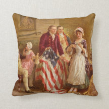 Betsy Ross coudre le Coussin du drapeau américain