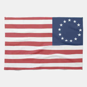 Betsy Ross Drapeau Design Serviettes de cuisine/ba