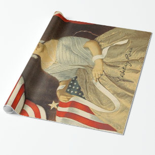 Betsy Ross First American Flag Vintag Portrait USA Geschenkpapier