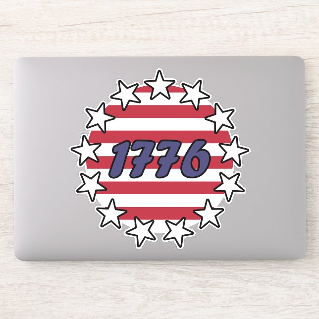 Betsy Ross Flag 13 Star American Flag 1776 Aufkleber (Computer)