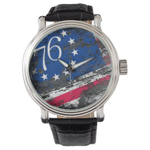 Betsy Ross Flag 1776 Patriotic 4. Juli Armbanduhr