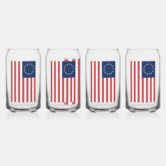 Betsy Ross Flag Design Trinkbehälter Set Dosenglas