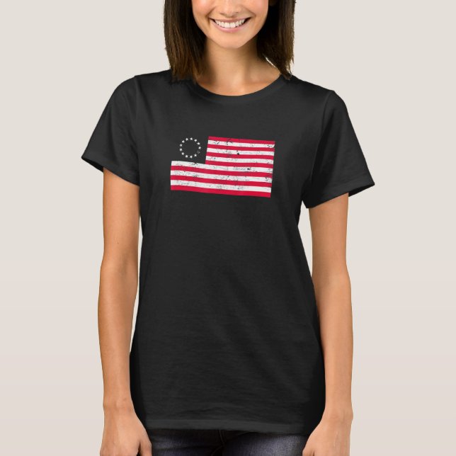 Betsy Ross Flag Klassische Front T-Shirt (Vorderseite)