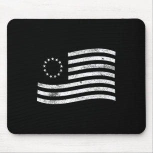 Betsy Ross Flag Minimal - American History Patriot Mousepad